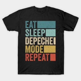 Funny Eat Sleep Depeche Name Repeat Retro Vintage T-Shirt